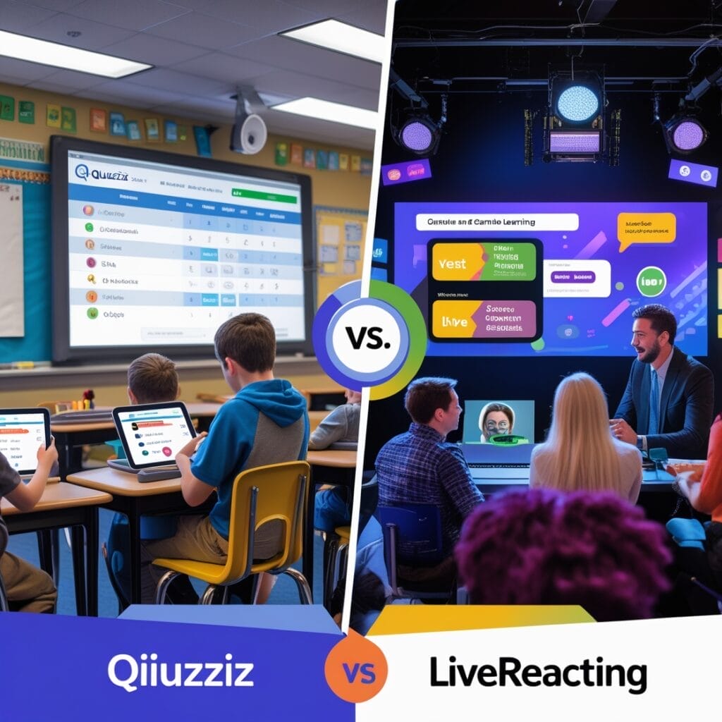 Qiuzziz vs LiveReacting Choose Best Tool for Gamified Learning, Live Engagement